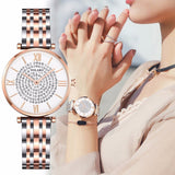 Hot Sale Women Stainless Steel Full Diamond Wrist Watches Casual Luxury Ladies Quartz Watch YOLAKO Clock Relogio Feminino