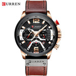 CURREN Casual Sport Watches for Men Blue Top Brand Luxury 8329 Leather Wrist Watch Man Clock Fashion Chronograph Wristwatch