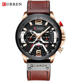 CURREN Casual Sport Watches for Men Blue Top Brand Luxury 8329 Leather Wrist Watch Man Clock Fashion Chronograph Wristwatch