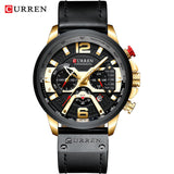 CURREN Casual Sport Watches for Men Blue Top Brand Luxury 8329 Leather Wrist Watch Man Clock Fashion Chronograph Wristwatch