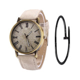 MEIBO Relojes Women Quartz Watches Denim Design Leather Strap Male Casual Wristwatch Relogio Masculino Ladies Watch female watch