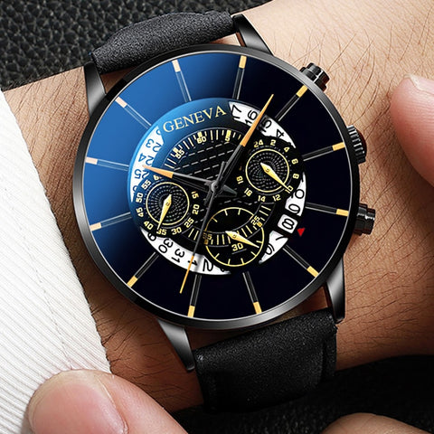 relogio masculino Watch Men Fashion Military Sport Leather Band Quartz Wrist Watch Male Business Casual Watches reloj hombre