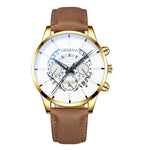 relogio masculino Watch Men Fashion Military Sport Leather Band Quartz Wrist Watch Male Business Casual Watches reloj hombre