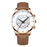 relogio masculino Watch Men Fashion Military Sport Leather Band Quartz Wrist Watch Male Business Casual Watches reloj hombre
