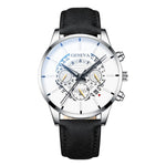 relogio masculino Watch Men Fashion Military Sport Leather Band Quartz Wrist Watch Male Business Casual Watches reloj hombre