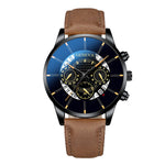 relogio masculino Watch Men Fashion Military Sport Leather Band Quartz Wrist Watch Male Business Casual Watches reloj hombre
