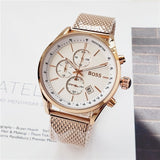 2019 Boss Watch Luxury Mens watches quartz stopwatch all function all pointers work boss waterproof man chronograph