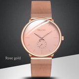 Men's Watch Stainless Steel Case Mesh Strap Quartz Male Business Clock Fashion Casual Men's Gifts watches men Relogio masculino