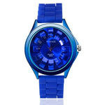 WOMAGE Women's Watches Fashion Design Floral Chrysanthemum Watches Rubber Jelly Band Wtach Women Dress Watches Relogio Feminino