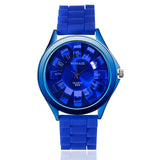 WOMAGE Women's Watches Fashion Design Floral Chrysanthemum Watches Rubber Jelly Band Wtach Women Dress Watches Relogio Feminino