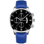 New Trendy High Quality Men Watches Leather Quartz Precision Scale Calendar Large Dial Retro Male Casual Sport Clock Relogio
