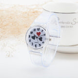 Transparent Clock Silicon Watch Women Sport Casual Quartz Wristwatches Novelty Crystal Ladies Watches Cartoon Reloj Mujer 2018