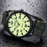 XINEW Watch Men Nylon Strap Simple Calendar watch Luminous Dial Outdoor Men's Quartz Watch erkek kol saati montre homme