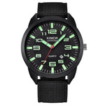 XINEW Watch Men Nylon Strap Simple Calendar watch Luminous Dial Outdoor Men's Quartz Watch erkek kol saati montre homme
