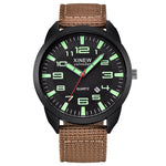 XINEW Watch Men Nylon Strap Simple Calendar watch Luminous Dial Outdoor Men's Quartz Watch erkek kol saati montre homme