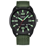 XINEW Watch Men Nylon Strap Simple Calendar watch Luminous Dial Outdoor Men's Quartz Watch erkek kol saati montre homme