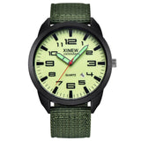 XINEW Watch Men Nylon Strap Simple Calendar watch Luminous Dial Outdoor Men's Quartz Watch erkek kol saati montre homme