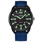 XINEW Watch Men Nylon Strap Simple Calendar watch Luminous Dial Outdoor Men's Quartz Watch erkek kol saati montre homme