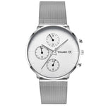 Quartz Men Watches Blue Pointer Casual Brand New Fashion Stainless Steel Mesh Strap Ultra Thin Gift Business WristWatch