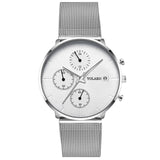 Quartz Men Watches Blue Pointer Casual Brand New Fashion Stainless Steel Mesh Strap Ultra Thin Gift Business WristWatch