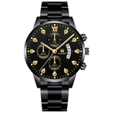 Mens Fashion Wristwatch Business Luxury Stainless Steel Quartz Watch Men Casual Calendar Watches Gift Reloj Hombre Dropshipping