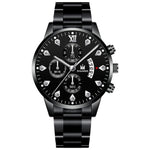 Mens Fashion Wristwatch Business Luxury Stainless Steel Quartz Watch Men Casual Calendar Watches Gift Reloj Hombre Dropshipping