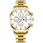 Mens Fashion Wristwatch Business Luxury Stainless Steel Quartz Watch Men Casual Calendar Watches Gift Reloj Hombre Dropshipping