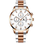 Mens Fashion Wristwatch Business Luxury Stainless Steel Quartz Watch Men Casual Calendar Watches Gift Reloj Hombre Dropshipping