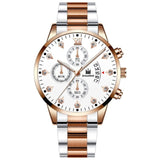 Mens Fashion Wristwatch Business Luxury Stainless Steel Quartz Watch Men Casual Calendar Watches Gift Reloj Hombre Dropshipping