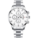 Mens Fashion Wristwatch Business Luxury Stainless Steel Quartz Watch Men Casual Calendar Watches Gift Reloj Hombre Dropshipping