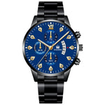 Mens Fashion Wristwatch Business Luxury Stainless Steel Quartz Watch Men Casual Calendar Watches Gift Reloj Hombre Dropshipping
