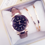 Starry Sky Watch Fashion Women Watches Casual Ladies Watches Leather Band Quartz Wristwatches Clock Relogio Feminino reloj mujer