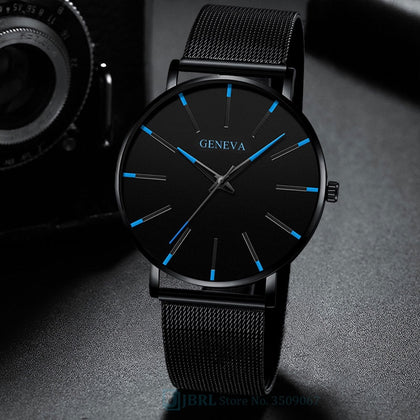 Watch Men Mesh Stainless Steel Business Men Watches Quartz Wristwatch Band Simple Wrist Watch Male Clock relogio masculino