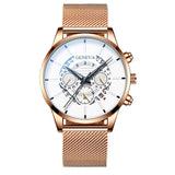 Relojes Masculino Mens Watches Fashion Stainless Steel Luxury Calendar Display Analog Quartz Wrist Watches Business blue Watch