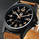 Brand Sport Military Watches Fashion Casual Quartz Watch Leather Analog Men 2016 New SOKI Luxury Wristwatch Relogio Masculino