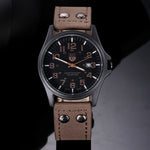 Brand Sport Military Watches Fashion Casual Quartz Watch Leather Analog Men 2016 New SOKI Luxury Wristwatch Relogio Masculino