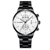 relogio masculino Men Watch CUENA Men's Business Steel Belt Watch Three Eyes Calendar Quartz Watch Women Watch relojes hombre