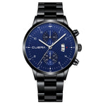 relogio masculino Men Watch CUENA Men's Business Steel Belt Watch Three Eyes Calendar Quartz Watch Women Watch relojes hombre