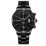 relogio masculino Men Watch CUENA Men's Business Steel Belt Watch Three Eyes Calendar Quartz Watch Women Watch relojes hombre