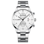 relogio masculino Men Watch CUENA Men's Business Steel Belt Watch Three Eyes Calendar Quartz Watch Women Watch relojes hombre