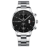 relogio masculino Men Watch CUENA Men's Business Steel Belt Watch Three Eyes Calendar Quartz Watch Women Watch relojes hombre