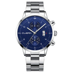 relogio masculino Men Watch CUENA Men's Business Steel Belt Watch Three Eyes Calendar Quartz Watch Women Watch relojes hombre