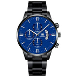 SHAARMS Luxury Men  Business watches Fashion black Belt Date Sport watch male Quartz Wristwatch Relojes Hombre 2020