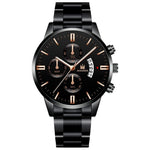 SHAARMS Luxury Men  Business watches Fashion black Belt Date Sport watch male Quartz Wristwatch Relojes Hombre 2020