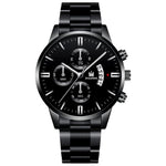 SHAARMS Luxury Men  Business watches Fashion black Belt Date Sport watch male Quartz Wristwatch Relojes Hombre 2020