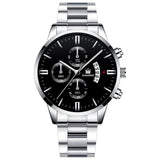 SHAARMS Luxury Men  Business watches Fashion black Belt Date Sport watch male Quartz Wristwatch Relojes Hombre 2020
