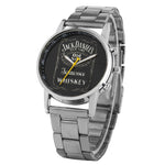Punk Cool Black Jack Daniel's Old Time Round Dial Mens Watch Quartz Stainless Steel Wrist Watch Hot Stylish Men's Watches