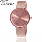 Vansvar New Fashion Ladies Wristwatches Mesh Band Quartz Women Wtach Luxury Stainless Steel Women Clock Relogio Feminino 933