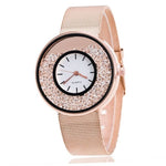 2019 Menippe Hot Fashion Stainless Steel Rose Gold Watch Silver Women Wrist Wtach Luxury Women Rhinestone Watches Quartz Watch