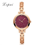 LVPAI Top Brand Stainless Steel Gold Silver Band Quartz Wtach Luxury Women Rhinestone Watches Women femmes montres 2018 W50